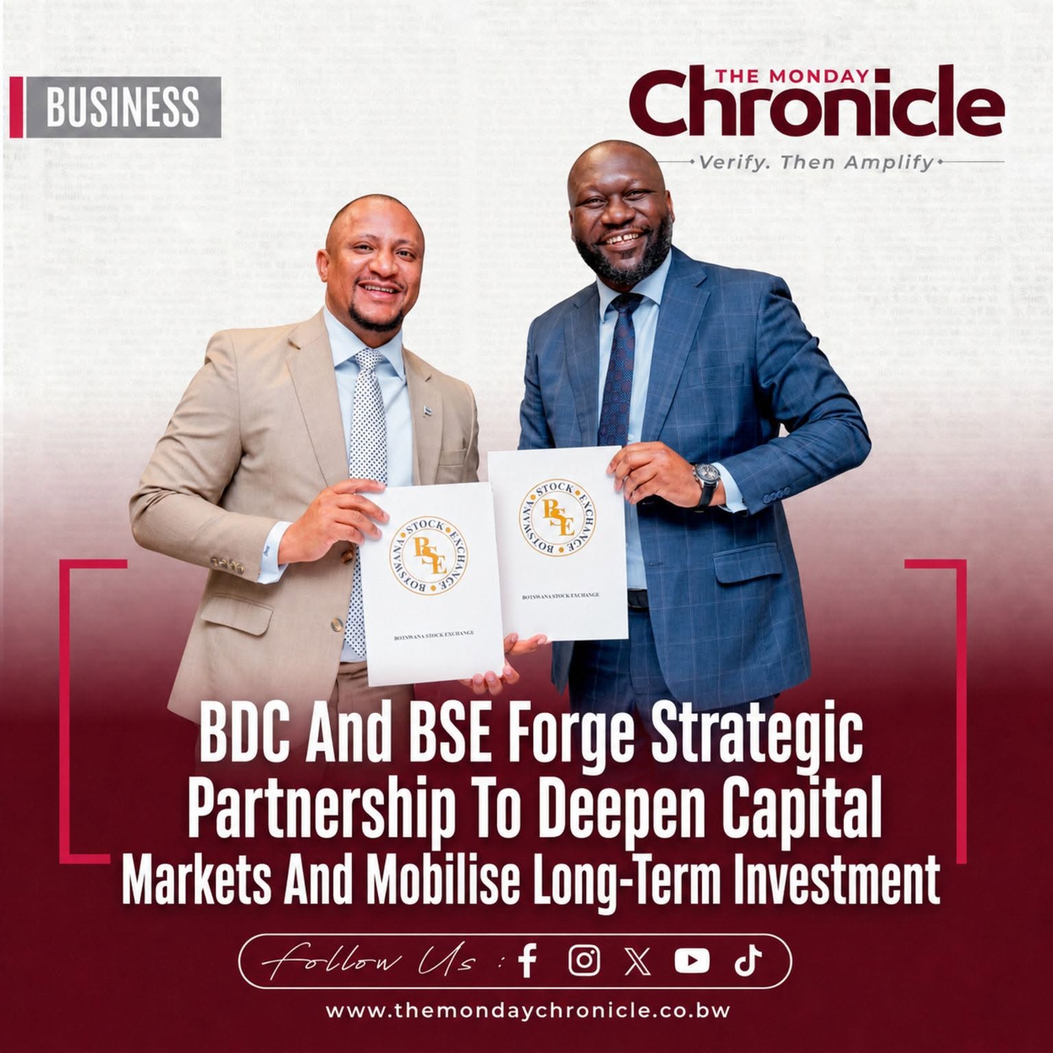 BDC and BSE forge strategic partnership to deepen capital markets and mobilise long-term investment